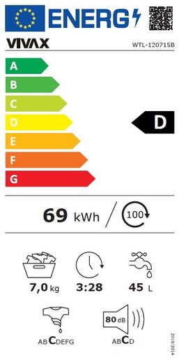 VIVAX HOME Машина за перење WTL-120715B