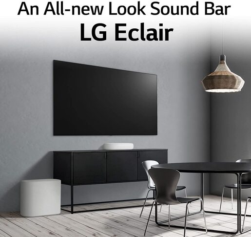 LG Eclair QP5 Sound Bar 3.1.2ch, 320W Power, Dolby Atmos & DTS:X with Upfiring Height Speakers Compact Design, 4K & HDR Passthrough, Black - 2021