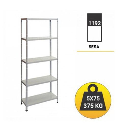 MAX 1192 ECO 1700X750X300 5X75КГ МЕТАЛ/МЕТАЛ полица