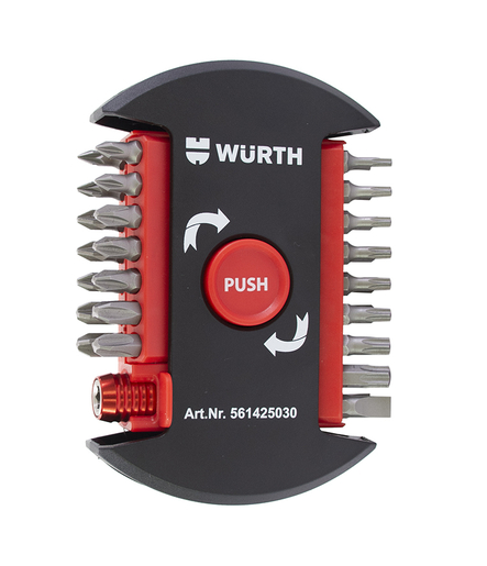Wurth Wurth сет вметоци 32 парчиња со  носач 1/4"