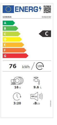 Gorenje GV663C60 Машини за садови