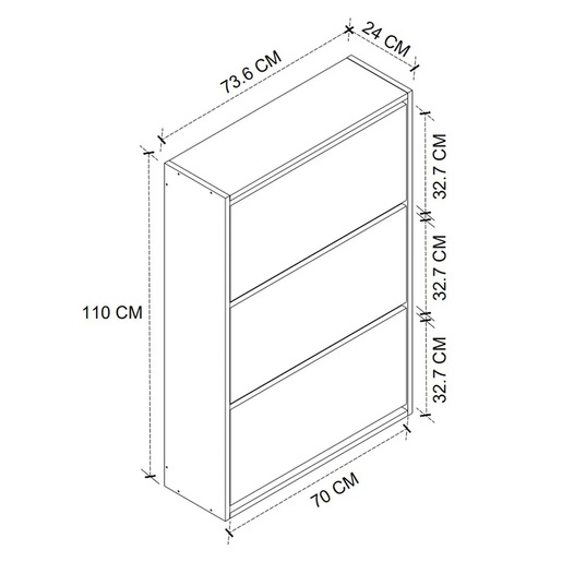 MONACO Чевларник 110 x 733.6 x 24cm