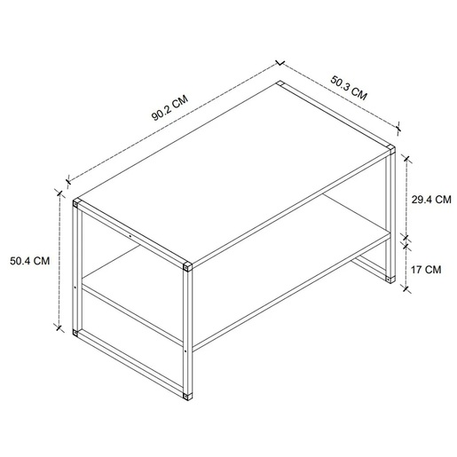 ИНДУСТРИАЛ MK22-59-03 Клуб маса (Антрацит)