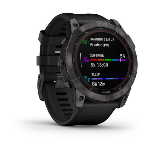 Garmin Fenix 7X Sapphire SOLAR 010-02541-11, Carbon Gray Titanium, 51mm, smart watch црно ремче