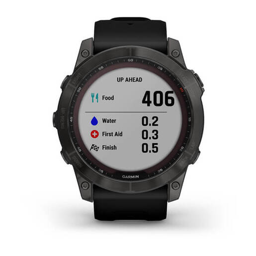 Garmin Fenix 7X Sapphire SOLAR 010-02541-11, Carbon Gray Titanium, 51mm, smart watch црно ремче