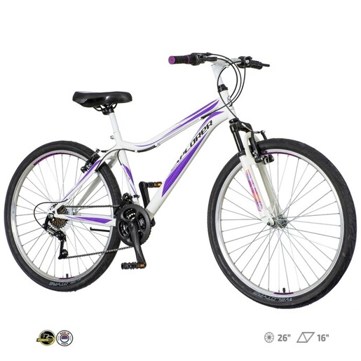 VENSSINI TSPA264 26"/16" EXPLORER SPARK велосипед бел со виолетово