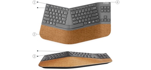 Lenovo Go Wireless Split Keyboard 4Y41C33782 тастатура