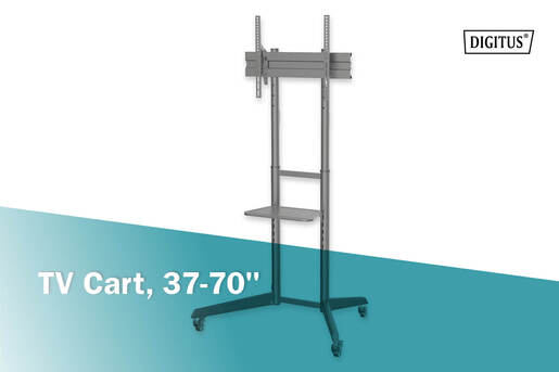 DIGITUS DA-90447 Поден држач за телевизор со полица за лаптоп  37-70"