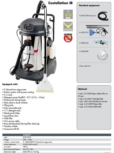 Lavor Costellation IR Professional Правосмукалка