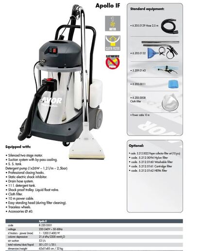 Lavor Аpollo - IF03 Professional Правосмукалка