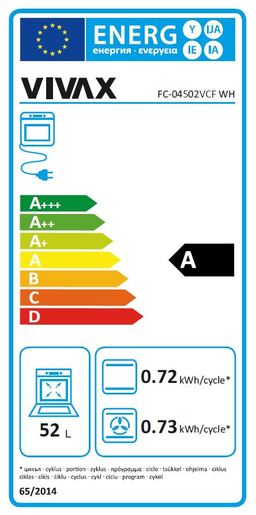 VIVAX HOME FC-04502VCF WH електричен шпорет