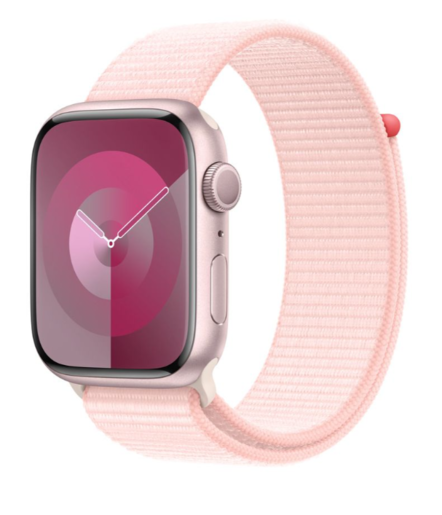 Apple Watch Series 9 GPS 41mm Pink Aluminium Case with Light Pink Sport Loop