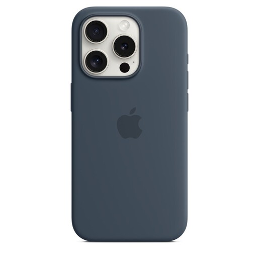 Apple iPhone 15 Pro Silicone Case со MagSafe, Storm Blue