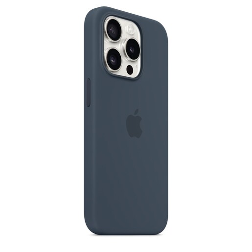 Apple iPhone 15 Pro Silicone Case со MagSafe, Storm Blue