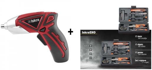 Iskra HL SD 15Li 1036 Батериски штрафцигер + Iskra ERO AUL-01 сет алати