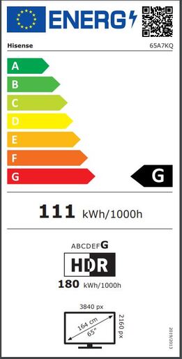 Hisense 65A7KQ UHD, Quantum Dot, 4K, Smart TV 65"(164cm), HDR 10+, Wi-Fi телевизор