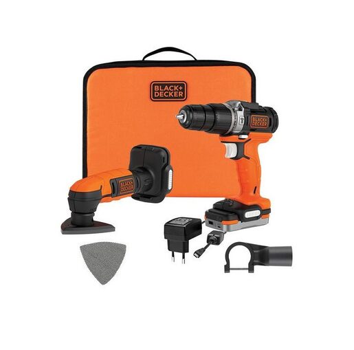 Black&Decker BDCK121S1S-XJ Сет ударна дупчалка 12V