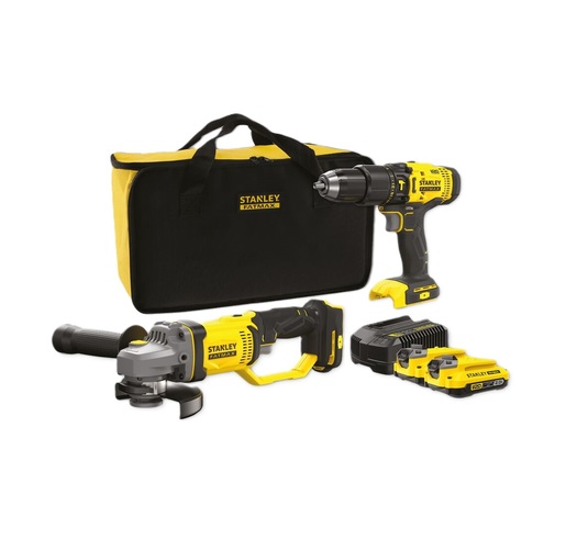 STANLEY SFMCK471D2S-QW Сет 18V дупчалка + брусилка