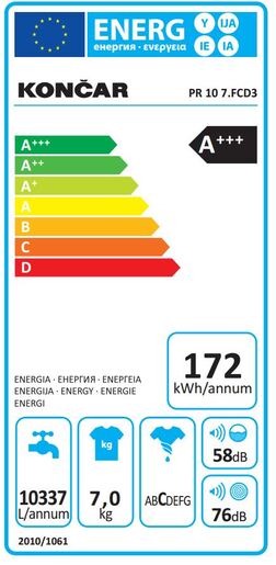 Končar PR 10 7.FCD3 Машина за перење