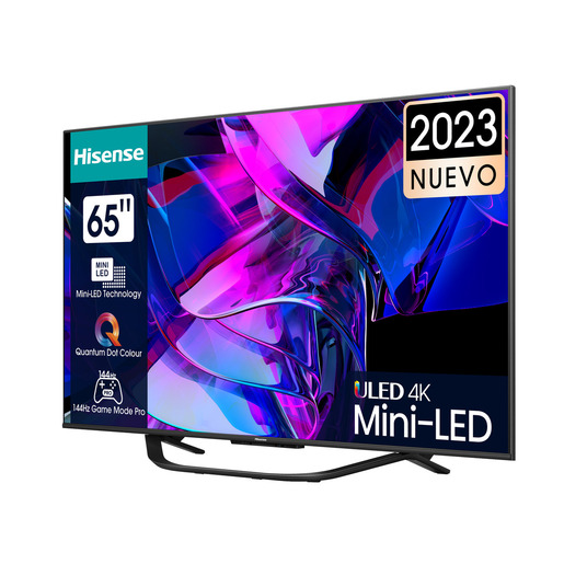 Hisense Mini-LED ULED TV 65" 65U7KQ, 4K Ultra HD, Smart TV, VIDAA U7, Quantum Dot Colour, 144Hz Game Mode Pro