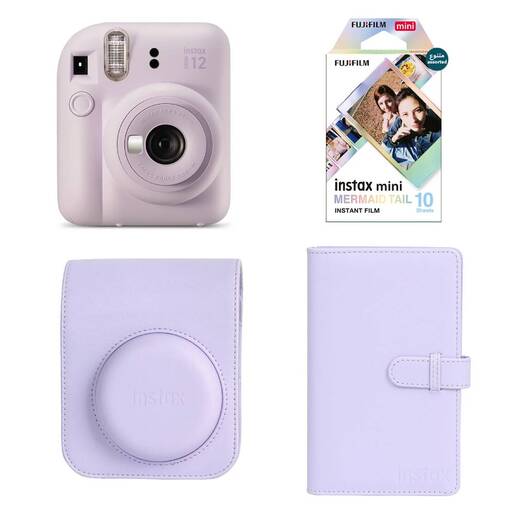 FUJIFILM INSTAX Mini 12 Bundle Box Инстант филм камера (Lilac-Purple)