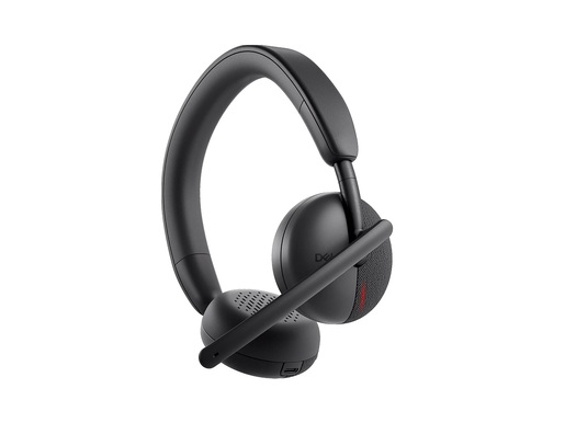 DELL Headset Wireless WL3024, AI-based Noise Cancellation, Bluetooth 5.3, USB-C/USB-A pairing, On-Ear Leatherette Cushion, Microsoft Teams and Zoom certified слушалки