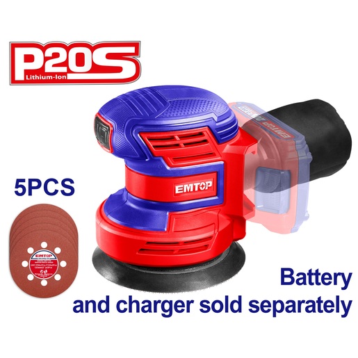 Emtop ELPS201250 Батериска вибрациона брусилка