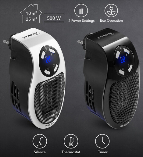 Trotec TFC 2E - 500W / Eлектрична греалка за во штекер ЦРНА