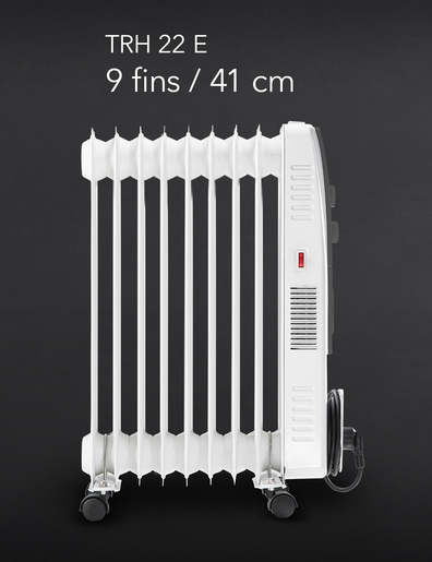 Trotec TRH 22 E - 2,4kW / 9 ребра / Eлектричен радијатор со масло БЕЛ