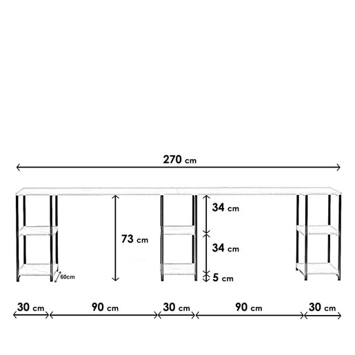 Големо дупло биро Nagano 285LCV1122