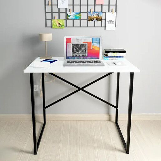 Биро со метална конструкција Бостон - бело MK22-03-01