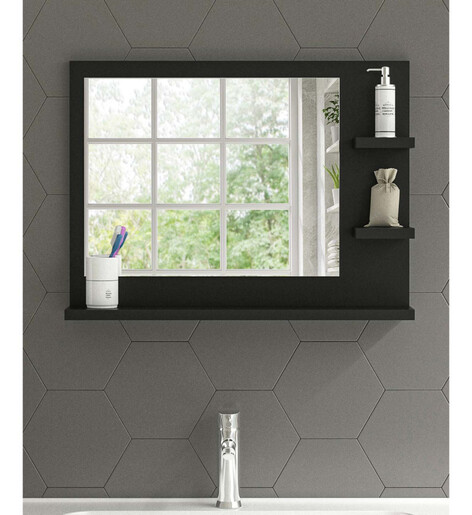 Огледало со полици за бања Лара - антрацит GENOVA