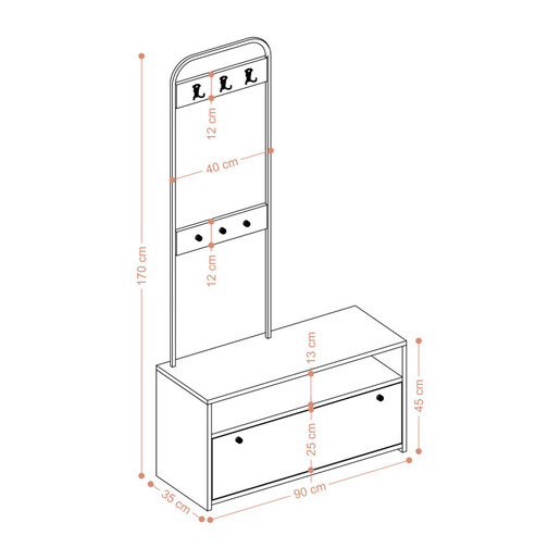 Закачалка со чевларник Alice 393MRD1406