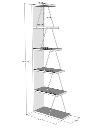 Полица Тиос - бела 854KLN3607