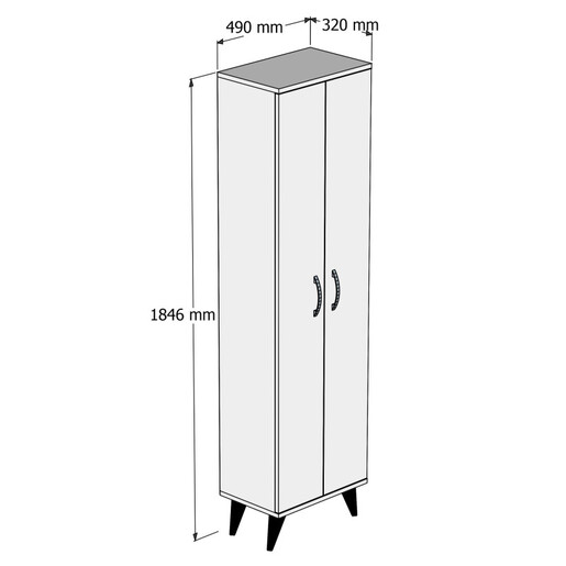 Плакар за во бања Erik - бел 616TNM1104