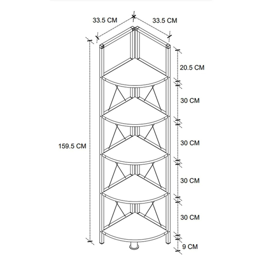 Аголна полица Викторија - бела MK15-15-01