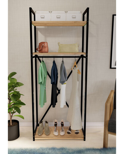 Закачалка / полица со метална конструкција OLIVIA MK21-15-02