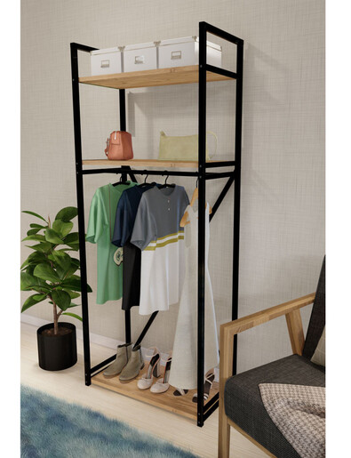 Закачалка / полица со метална конструкција OLIVIA MK21-15-02