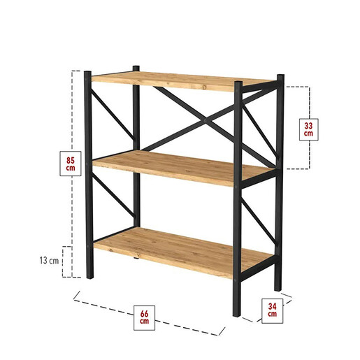 Полица со метална конструкција Крафт - атлантик MK15-02-02