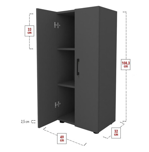 Плакар Брутус - антрацит MK12-53-08