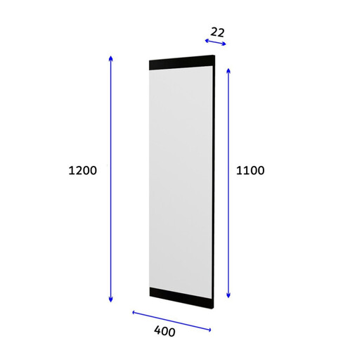 Огледало 120х40cm црно 116SAM1153