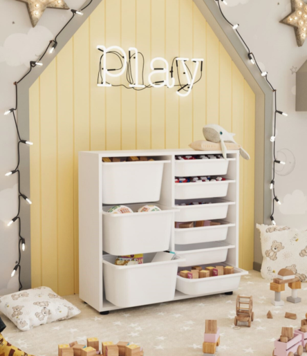 Детски плакар Play - бел CAGLA-9-BYZ