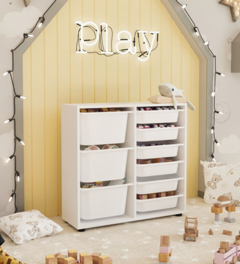 Детски плакар Play - бел CAGLA-9-BYZ