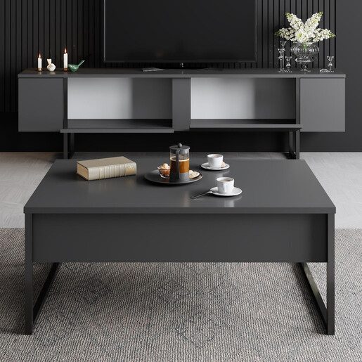 Комплет за дневна соба Luxe - Anthracite, Black 618BLY1169