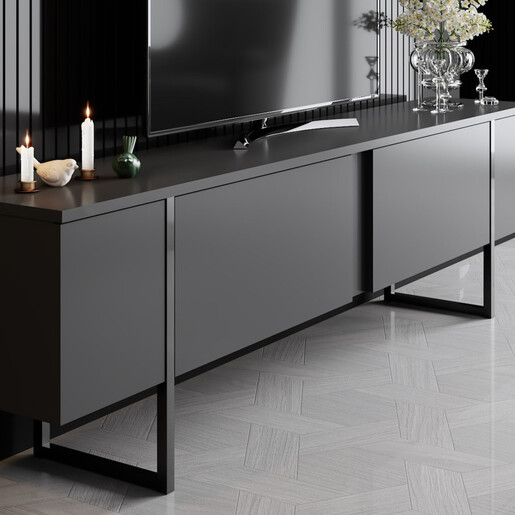 Комплет за дневна соба Luxe - Anthracite, Black 618BLY1169