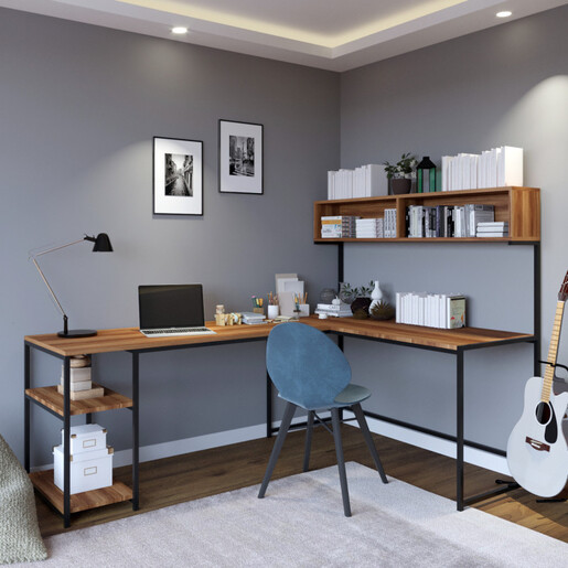 Аголно биро со полици Kyoto 285LCV1110