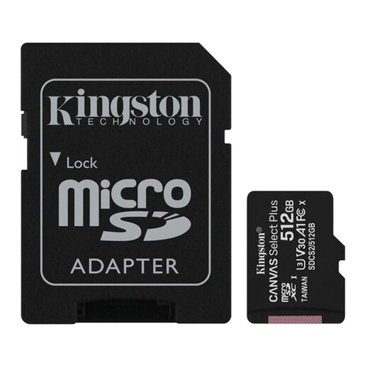 Kingston SD MICRO 512GB Class 10 UHS-I + 1ad Canvas Plus