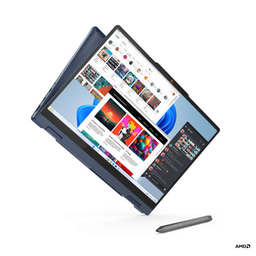 Lenovo IdeaPad 5 2во1 14AHP9, 83DR0019SC, 14 WUXGA IPS Touchscreen 300nits, AMD Ryzen 5 8645HS, 16GB RAM, 1TB PCIe NVMe SSD, AMD Radeon 760M Graphics, Free DOS, лаптоп