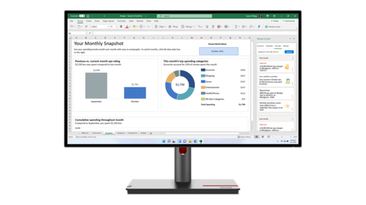 Lenovo ThinkVision P27h-30 27" QHD IPS (2560 x 1440), USB Type-C, HDMI, DP, DP-out, 60Hz, 4ms монитор