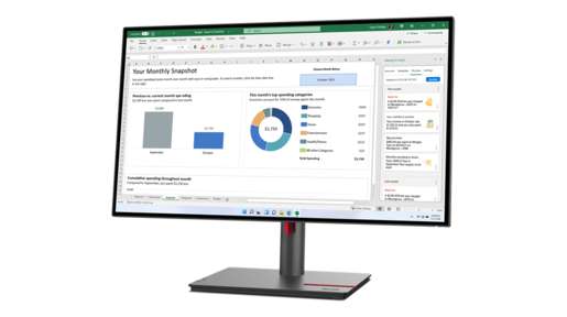 Lenovo ThinkVision P27h-30 27" QHD IPS (2560 x 1440), USB Type-C, HDMI, DP, DP-out, 60Hz, 4ms монитор
